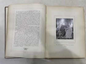 现货 罕见稀缺 1887年德文版 《古斯塔夫·弗雷塔格画廊》Gustav-Freytag-Galerie 二十幅钢板画  精装造型皮面大16开 三面鎏金 七品