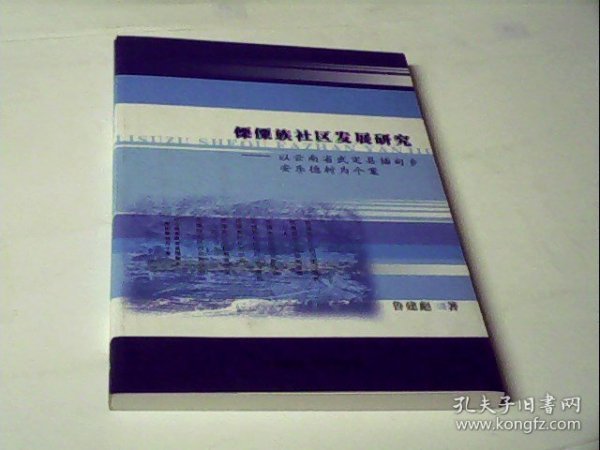 傈僳族社区发展研究：以云南省武定县插甸乡安乐德村为个案