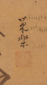 【手绘】清代白鹿寿老人6427回流老字画书房茶室中古真迹