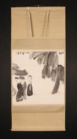 【手绘】《刘小曼人物图》7166书画挂轴日本回流字画真迹