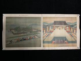 日本回流老印刷画 非手绘 宫廷印刷画4568