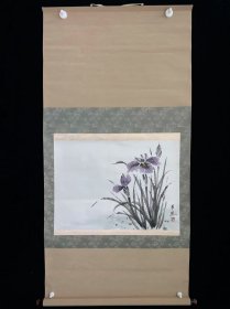 【手绘】《水仙花》7475书画挂轴日本回流茶道茶室字画真迹