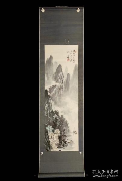日本回流老字画《漓江山水》6545书画挂画字画手绘真迹成品