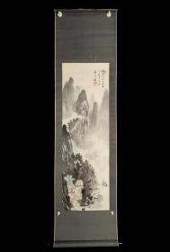 日本回流老字画《漓江山水》6545书画挂画字画手绘真迹成品