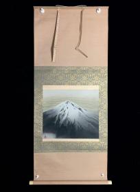 印刷横山大观《灵峰富士图》6714书画挂画日本回流老字画精裱成品