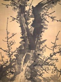 日本回流老字画柳溪仙史墨梅图3958中古真迹书画