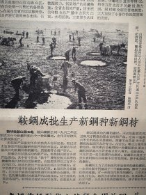 人民日报1963年2月5日6版全，广东四川力求备耕扎实有效，鞍钢成批生产新钢种新钢材，晋城巴公公社渠头大队二队积肥照片，哲里木盟备耕，双城县庆利大队促进集体发展，建湖县近湖公社长西队动力耕田照片，魏双凤吴百思林婕《高沙田水旱轮作的经济效果》碧野《黄连架》郑晨木刻《山村》刘真《大雁飞来了》安达市话剧团来京演出预告，