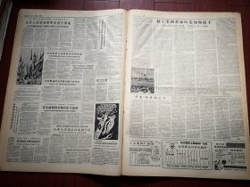 人民日报1963年2月6日6版全，宋恩珍舍身抢救公共财产，天桥百货商场越办越好，纪念二七大罢工40周年，我国的产茶区，三门峡会兴公社高峰大队选种照片，谢树《 边疆灯火 》毕克官《 元宵忆面灯 》艾克恩《 有感于柳青编《三字经》》，宋福成素描