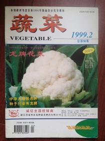 蔬菜1999总98期，封面龙牌花菜，林林《马铃薯酥糖片与仿虾片加工工艺》王英《蔬菜缺钙诊断与防治》菜粉蝶防治技术，王新文《大鹏西瓜早春嫁接栽培技术》梁毅《春播胡萝卜高产、高效栽培》田坤发李家武《西葫芦中小棚春提早栽培》李峰王春桥《脱毒马铃薯春季高产栽培技术》陈素华《香椿矮化栽培技术》柴树桔王林武《潍选一号大葱新品种及栽培要点》李鸿雁李美莲《花椰菜繁殖技术》屈广琪冯国平《露地甜椒高产栽培实例》