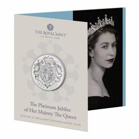 现货：英国2022年伊丽莎白二世女王登基70周年5英镑纪念币