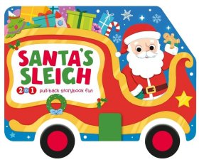 Santa s Sleigh 异形书 雪橇车游记 英文原版 幼儿纸板书 亲子共读 游戏玩具书 低幼童书图画书 精品绘本