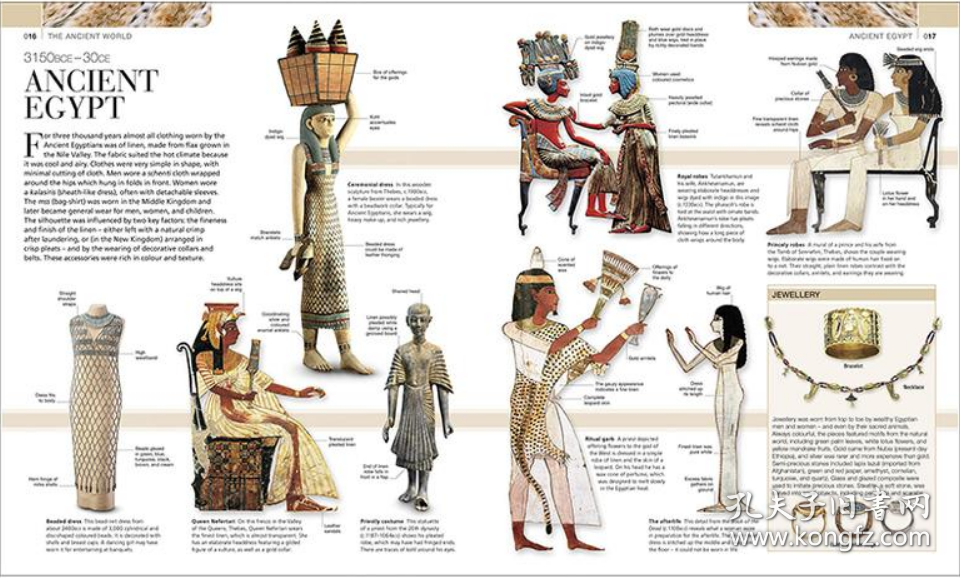 DK系列 时尚:视觉指南  Fashion  从古埃及到中世纪到现在T台秀 时尚百科服装史