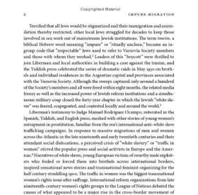 Impure Migration: Jews and Sex Work in Golden Age Argentina (Jewish Cultures of the World)  不纯移民：黄金时期阿根廷的犹太人和性工作（世界犹太文化）