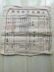 土地房产所有证1951年