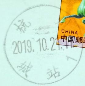 实寄片 盖销 杭州-城站1 2019.10.21 日戳