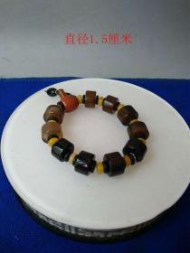 清代传世老玛瑙手串..