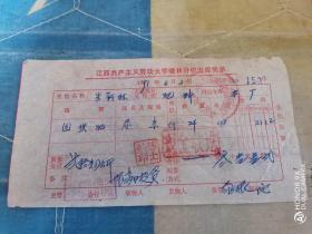 茶文化，1991年江西共产主义劳动大学晓林分校出库凭单（国营晓林综合垦殖场茶叶初制厂）一张。