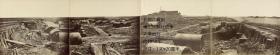 第二次鸦片战争天津炮台老照片复制，大尺寸，拍摄时间：约1860年，四幅照片拼成一幅，尺寸：27.5x20/幅，尺寸合计：130x20厘米