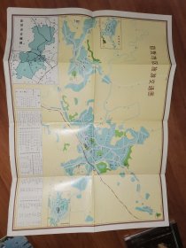 1985年自贡地图 《自贡市区旅游交通图》有老图片，双面印