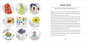 克劳德·莫奈涂色书 Claude Monet (Art Colouring Book) 英文艺术涂色填色书 儿童艺术启蒙