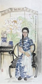 得自作者本人，终身保真             崔虹，989年毕业于四川美术学院绘画系，2004年至2006年就读于中国国家画院人物画高研班；2006清华大学美术学院绘画系访问学者；中国画学会理事、中国女画家协会理事、中国美术家协会会员、中国工笔画学会会员；四川省诗书画院特聘画师，国韵文华书画院艺术委员，中国西部画院副院长，京华女子十二画坊艺术总监