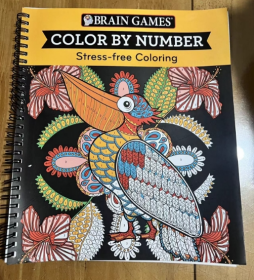 Brain Games - Color by Number: Stress-Free Coloring 脑游戏 按数字顺序图颜色 涂鸦绘画艺术书 英文版