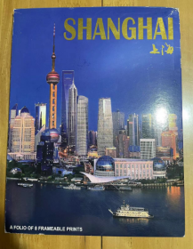 SHANGHAI 上海 8幅精美摄影大张明信片 上海风景16开