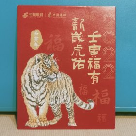 FP63 002 壬寅年（2022） 壬寅福有 新岁虎佑 美术《护邮袋》 带壬寅年 生肖虎 四方连 飘 空