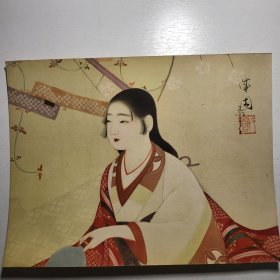 日本回购古美术；名家浮世绘画，古艺术 29cmx22cm   （36）