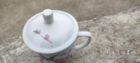 景德镇茶杯精白瓷水点桃花茶杯