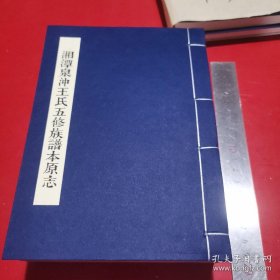 【提供资料信息服务】湘潭泉冲王氏五修族谱本原志一卷，共4册，(不著撰人