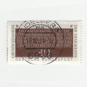 1981年德国邮票 宪法自由 4.3*2.6cm