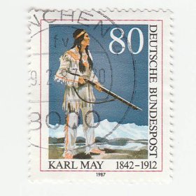 1987年德国邮票 卡尔·迈逝世75周年纪念（作家卡尔·迈以其有关美国西部的书籍而闻名）