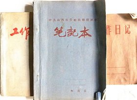 《笔记本》详细记录了1970年—1972年山西省政府农村社教人员到山西省原平县农村社教工作情况（三册）内容好