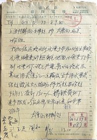 1960年铁道部铁路电报—太原铁路局临汾给水所水泵1960年6月2日发生事故.水源由原来的10余米下降到25以下.现以严重影响给水