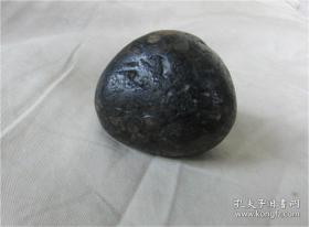 红山黑皮玉-鹰鸟头形（古玉石 保真 圆雕黑皮玉器【孤品】可作健身球盘玩）