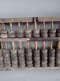 乡下收的老木雕算盘          ·