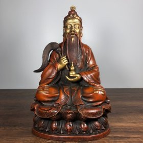 黄铜鎏金鎏银太上老君，高26厘米，底宽16.2厘米，重2360克，¥1800