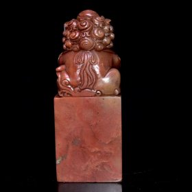 A旧藏老货 寿山石老印章 原石原色纯手工雕刻 雕工精细 包浆老气 保存完整 篆刻家【朗山】壬午年刊印700️ 尺寸：6*6*15厘米 重量：1240克