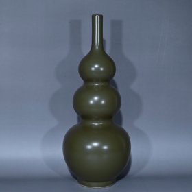 大清雍正茶叶末三节葫芦瓶1（38.5×15.5cm¥360