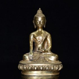 早期收藏 纯铜镀金释迦佛摆件 做工精细 品相如图