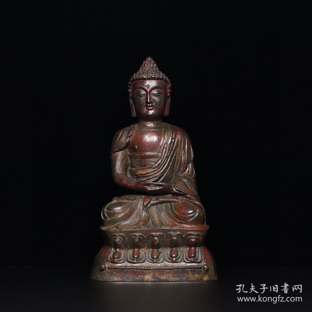 精品旧藏老铜器【大日如来佛】摆件，工艺精湛，包浆老道，细节如图，高*宽*厚：23.8*13.6*9.8厘米，重：1162克，特价1140出，代理加价转图！