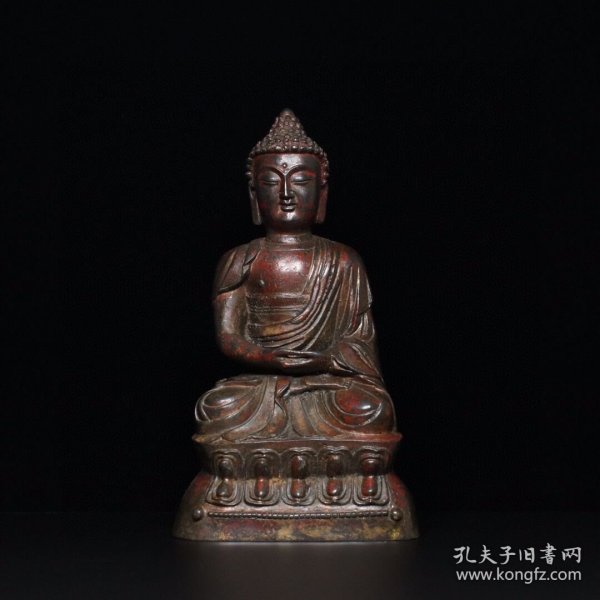 精品旧藏老铜器【大日如来佛】摆件，工艺精湛，包浆老道，细节如图，高*宽*厚：23.8*13.6*9.8厘米，重：1162克，特价1140出，代理加价转图！