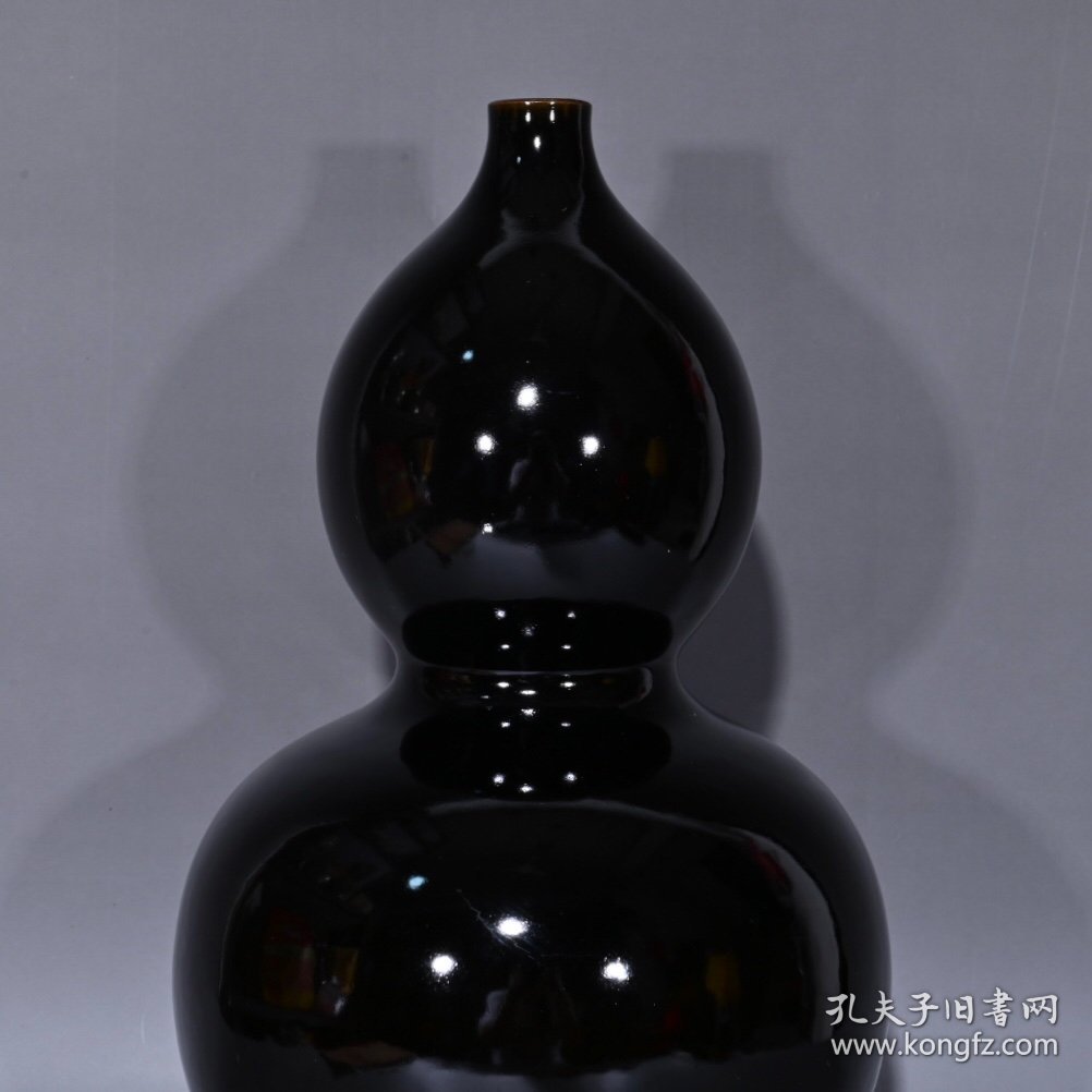 大清康熙乌金釉葫芦瓶（35×19cm¥324