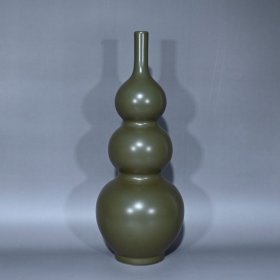 大清雍正茶叶末三节葫芦瓶2（39×15cm¥360