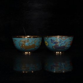 大明成化五彩描金麒麟纹杯（4.6×8.5cm¥108