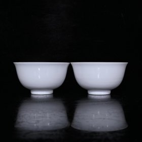 大明永乐白瓷暗刻龙凤杯（4.2×8cm¥128