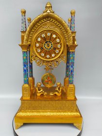 钟表古典欧式掐丝老座钟，