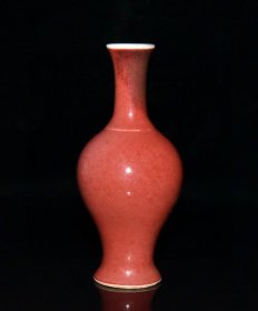 清代霁红釉瓶【13.5x6cm】 价格160
