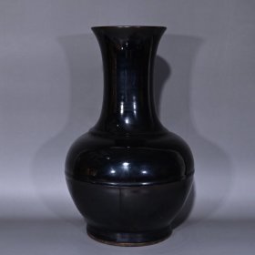 清代乌金釉开片瓶2（31.5×19.5cm¥270